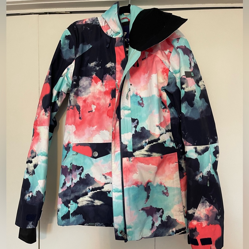 Roxy Goretex watercolor print snow jacket